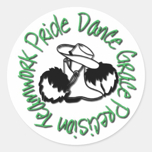 Drill Team - Dance Grace Precision Teamwork Pride Classic Round Sticker (Front)