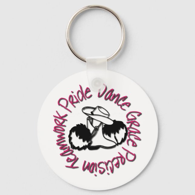 Drill Team - Dance Grace Precision Teamwork Pride Keychain (Front)