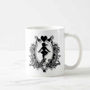 Drill Team Girl in a Heart Frame Coffee Mug