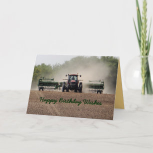 Drilling Kansas wheat 594xx customize any occasion Card