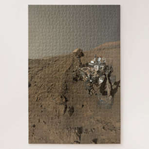 Drilling Mars Curiosity Red Martian Landscape Jigsaw Puzzle