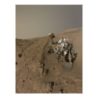 Drilling Mars Curiosity Red Martian Landscape