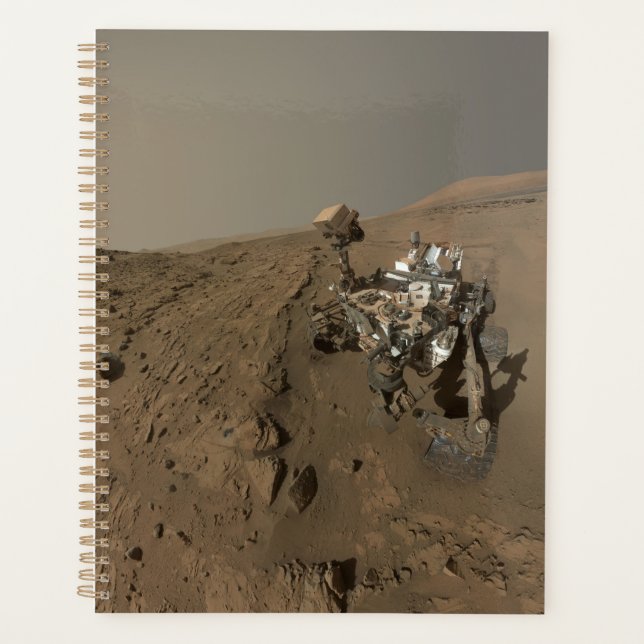 Drilling Mars Curiosity Red Martian Landscape Planner (Front)