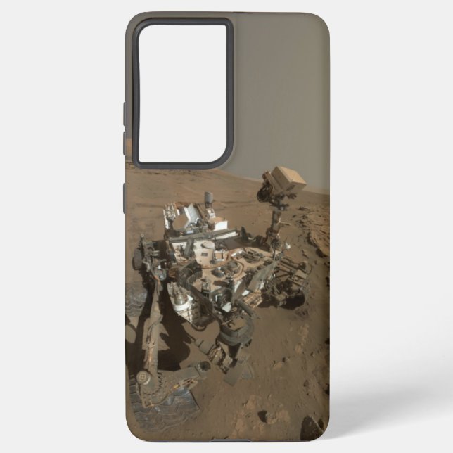 Drilling Mars Curiosity Red Martian Landscape Samsung Galaxy S21 Ultra Case (Back)