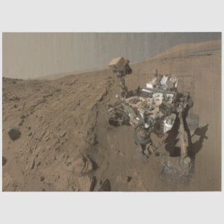 Drilling Mars Curiosity Red Martian Landscape Tissue Paper