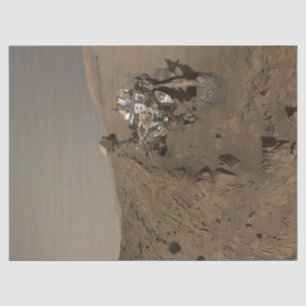 Drilling Mars Curiosity Red Martian Landscape Tissue Paper