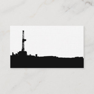 Drilling Rig 2 Silhouette Business Card