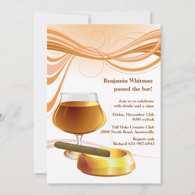 Drink and a Cigar Invitation (Front)