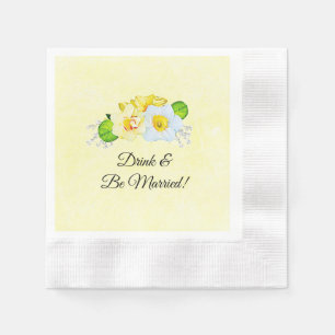 Drink and Be Married Wedding Reception Napkin