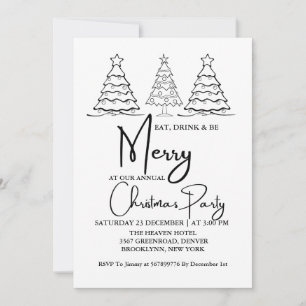 Drink and be merry annual christmas party holiday  announcement