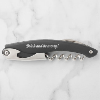 Drink and be merry, Custom colour & date Corkscrew