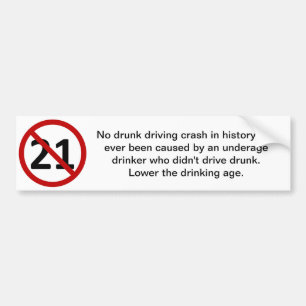 Drink and Don't Drive Bumper Sticker
