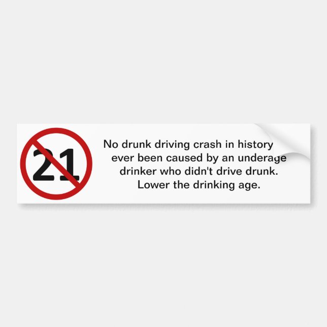 Drink and Don't Drive Bumper Sticker (Front)