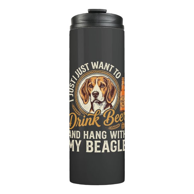 Drink Beer Beagle Dog Craft Ale Bottle Hops (Front)