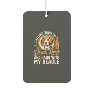 Drink Beer Beagle Dog Craft Ale Bottle Hops Air Freshener