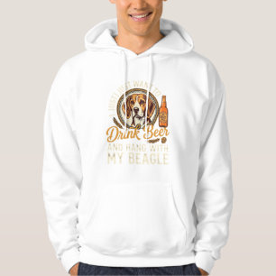Drink Beer Beagle Dog Craft Ale Bottle Hops Hoodie