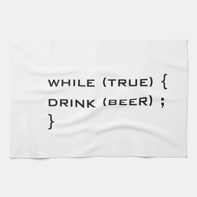 Drink beer kitchen towel (Horizontal)