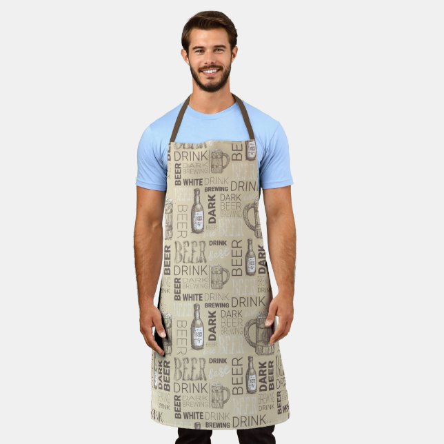 Drink Beer Retro Apron (Worn)