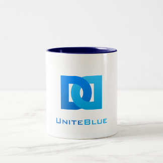 Drink Blue Two-Tone Coffee Mug
