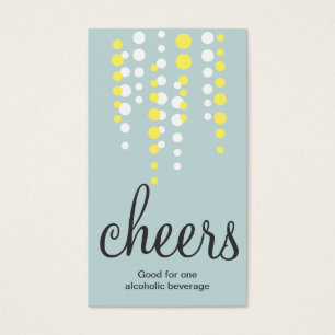 Drink bubbles cheers cocktail beverage ticket teal