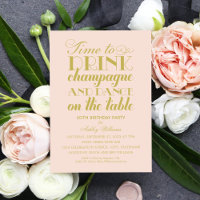 Drink Champagne Dance Blush Pink Gold