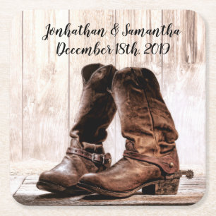 Drink Coasters Boots Country Rustic Western Wear B