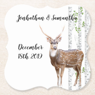 Drink Coasters Geometric Deer Doe Woodland Buck La