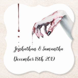 Drink Coasters Geometric Xzombie blood drip vampir