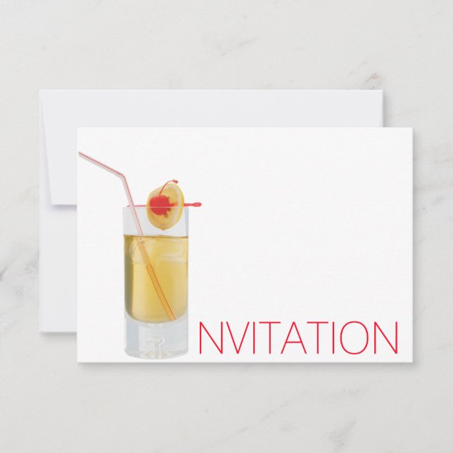 Drink Cocktail Party Invitation Vip Invitation (Front)