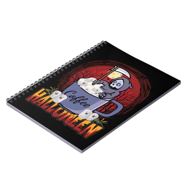 Drink Coffee And Be Scary Notebook (Left Side)