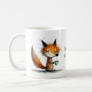 Drink Coffee. Avoid Humans. Whimsical Fox Funny Coffee Mug