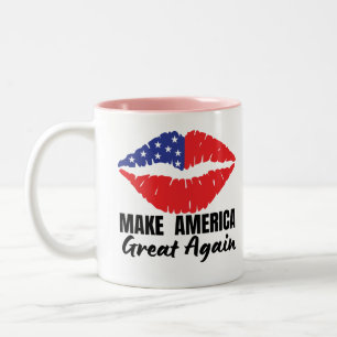 Drink Coffee, Support Trump 2024! Two-Tone Coffee Mug