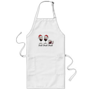 Drink Drank Drunk Christmas Wine Long Apron