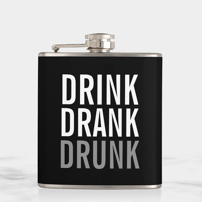 Drink Drank Drunk | Funny Hip Flask (Creator Uploaded)
