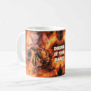 Drink If You Dare! Skull in space Coffee Mug
