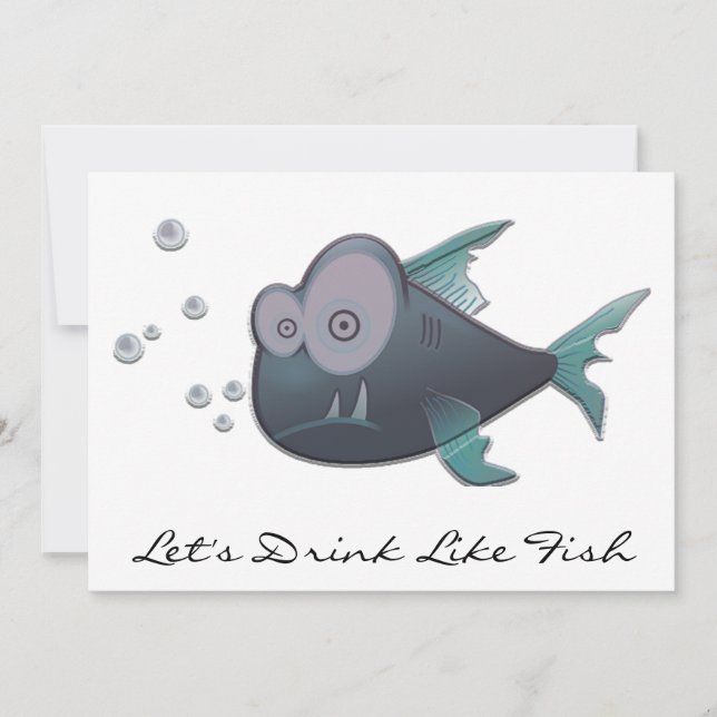 Drink Like A Fish Cocktail Party Invitations (Front)