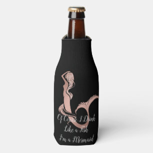 Drink Like A Fish Mermaid Rose Gold Bottle Cooler