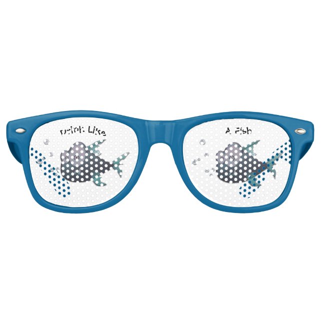 Drink Like A Fish Retro Sunglasses (Front)