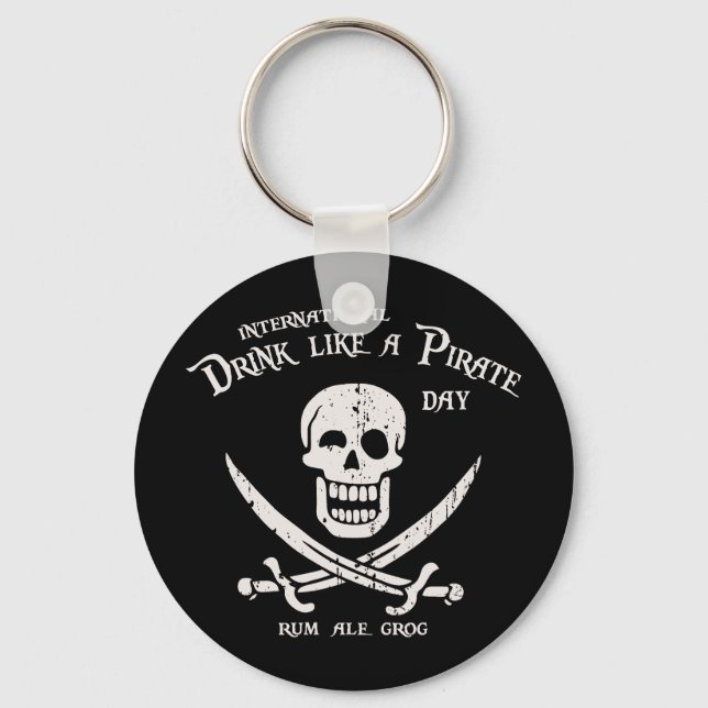 Drink Like a Pirate Keychain (Front)
