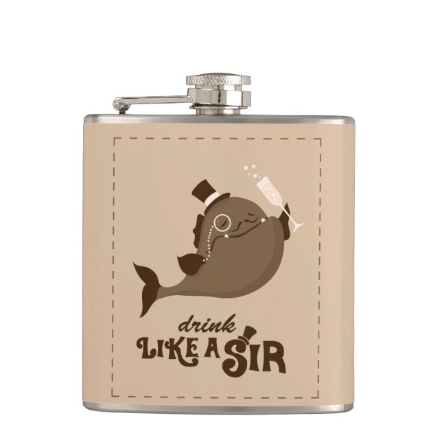 Drink Like A Sir flask (Front)