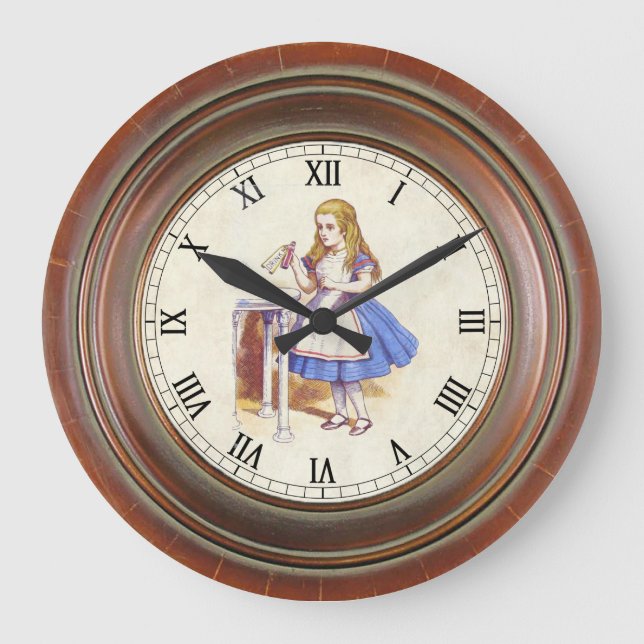 Drink Me 1 Large Clock (Front)