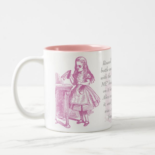 Drink Me! Alice in Wonderland Mug Pink (Left)