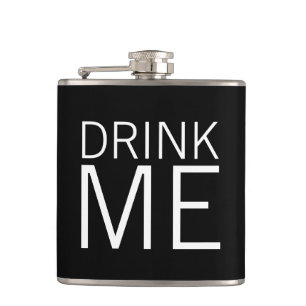 Drink Me   Simple Minimalist Hip Flask