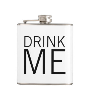 Drink Me   Simple Minimalist Hip Flask