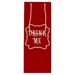 "Drink Me" Victorian Tea Party Dramatic Red Wine Gift Bag