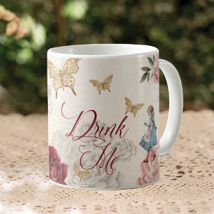 Drink Me Vintage Alice In Wonderland Collage  Coffee Mug
