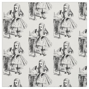 Drink Me Vintage Alice in Wonderland Fabric