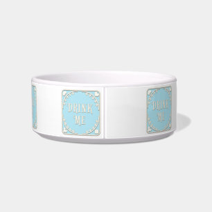 "Drink Me" Wonderland Tea Party Blue Emblem Bowl