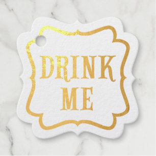 "Drink Me" Wonderland Tea Party Enticing Custom Favour Tags