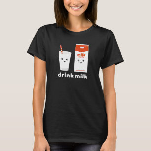 Drink milk ! Funny Kawaii design ! T-Shirt